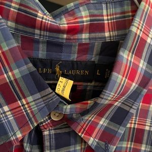 Polo Long sleeve button up. Size L